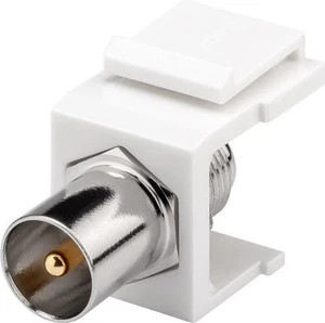 3x Koax-Stecker > F-Buchse,; Keystone Modul SAT/Antenne - Koax-Stecker > F-Buchs - Bild 1 von 7