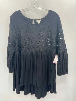 二手 Deletta 黑色大号蕾丝上衣 — 第 1/3 张图片