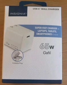 Insignia- 65W USB-C Wall Charger for MacBook Pro, iPad, iPhone, Apple Watch... - Picture 1 of 5