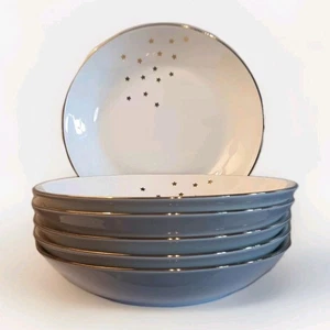 Richard Ginori Group Manifattura di Laveno GIN181 GOLD STAR Soup Bowl 6-PC Set - Picture 1 of 22