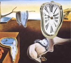 New Salvador Dali Desk /Shelf Melting Clock | Functional Silver Collectible - Picture 1 of 7