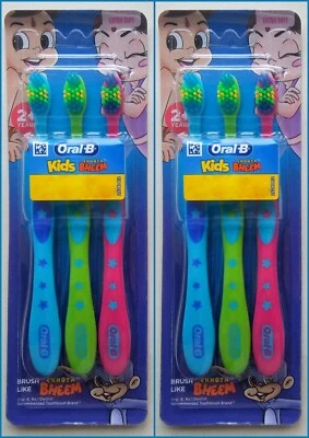 (Pack Of 6) Oral B 2+ Kids Colorful Children Toothbrush with Extra Soft Bristles - Image 1 of 2