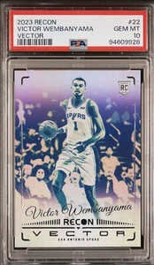 2023-24 Panini Recon Victor Wembanyama Rc Vector #22 Spurs PSA 10 GEM MINT - Picture 1 of 2