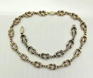Set bracciale collana vintage 1/20 12 K oro su argento sterling fatto a mano 66,76 g - Foto 1 di 14