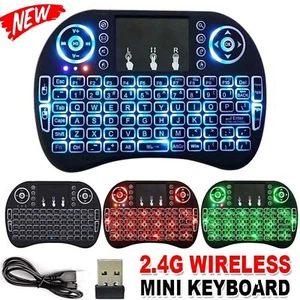 Mini Wireless Remote Keyboard for Smart TV Android Box i8 2.4GHz with Touchpad - Picture 1 of 23
