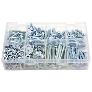 Scatola assortita di set hardware misto M6 viti dadi e rondelle piatte quantità 480 - Foto 1 di 2