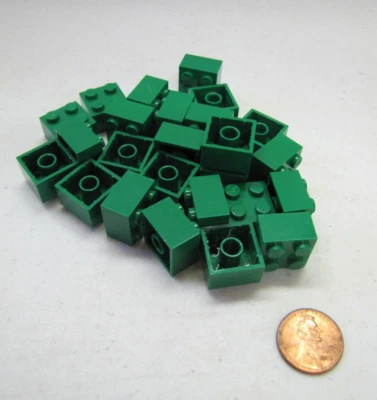 Lego Verde Lote 25 2x2 Piezas BLOQUES BLOQUES para Construcción/Construcción Foto 1 de 3
