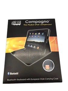 ADESSO Black Compagno Bluetooth Keyboard And Carrying Case For iPad 1 WKB2000BC - Picture 1 of 7