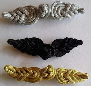 Posamentenverschluss gold silber schwarz 11 cm lang Posamentenverschlüsse - Picture 1 of 7