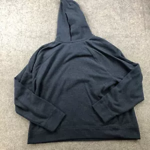 Banana Republic Hoodie Mens 2XL Blue Hooded Sweatshirt Solid Knit Sweater - Picture 1 of 8