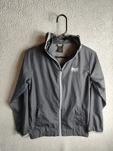 EVERLAST YOUTH WIND FULL ZIPPER HOODIE JACKET BLACK GRAY SIZE 10/12 3393 - Picture 1 of 4