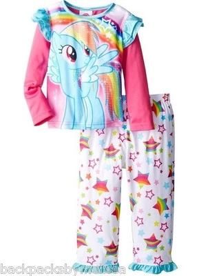My Little PONY Pajamas Girl's 3T NEW L/S Pink Shirt & Pants 2 Piece Pjs Set NWT - Image 1 of 3