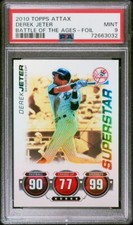 2010 Topps Attax Derek Jeter Battle of the Ages FOIL PSA 9 - POP 3, NONE Higher!