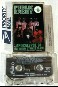 PUBLIC ENEMY APOCALYPSE 91 THE ENEMY STRIKES BACK CASSETTE DEF JAM 1991 RAP - Imagen 1 de 2