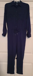 Lauren Ralph Lauren Jumpsuit/Overall Navy Blue Pants Size 4P NWT Long Sleeves - Picture 1 of 8