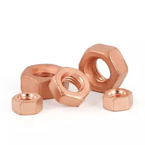 Reines Kupfer Sechskantmutter Sechskantmuttern M3 M4 M5 M6 M8 M10 M12 M14 M16 M18 M20 - Bild 1 von 12