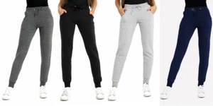  Ladies Slim Joggers Jogging Track Pants Fleece Bottoms Womens Warm Cuff 277 - Picture 1 of 14