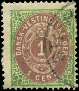 Danish West Indies Scott #5 Used  Normal Frame - Picture 1 of 1
