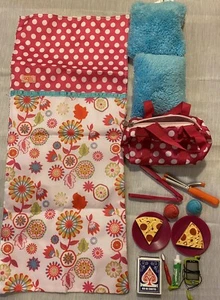 Our Generation Polka Dot Sleepover Spielset für 18" Puppen Tasche Pizza Karten Essen - Bild 1 von 8