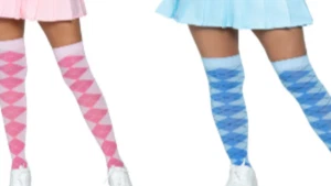 Damen Overknee Argyle Strümpfe Leg Avenue 6627 - Bild 1 von 6