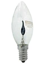 2 x Eveready 3w 240v Clear Small Screw Cap Fitting E14 Flicker Flame Candle Bulb