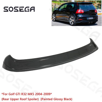 Alerones traseros superiores negros brillantes para Volkswagen Golf GTI R32 MK5 2004-2009 Foto 1 de 4