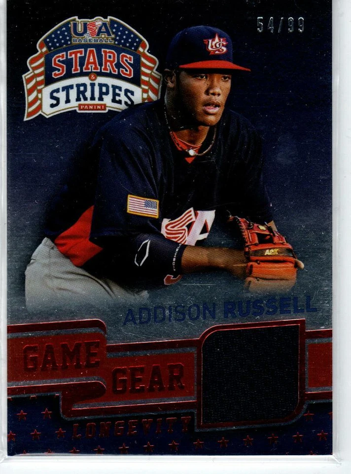 2015 Game Gear Materials Longevity Ruby #3 Addison Russell/99 99 (ref 138834) - Image 1 of 1