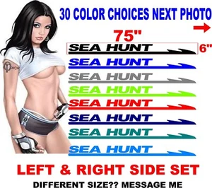 SEA HUNT boat boats DECALS DECAL  30 COLOR OPTIONS SEAHUNT HULL SIDE - Picture 1 of 2
