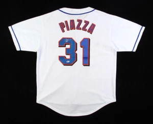 Mike Piazza Signed New York Mets Jersey (Beckett) 1993 Rookie of Year / Catcher - Picture 1 of 7