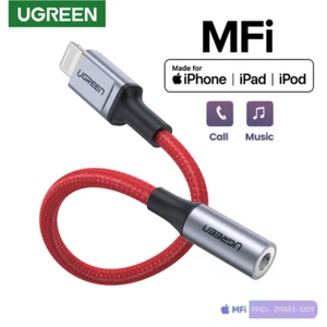 UGREEN Lightning Audio Adapter for iPhone AUX 3.5mm Headphone Jack MFi Certified - Picture 1 of 7
