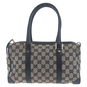 GUCCI 000 0851 Handtasche Mini Boston Bag Schwarz Grau GG Canvas/Leder - Bild 1 von 9
