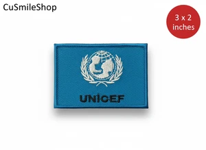 UNICEF Flagge Symbol bestickt Patch Kinder Mutter & Kind Symbol 3 x 2 cm - Bild 1 von 3