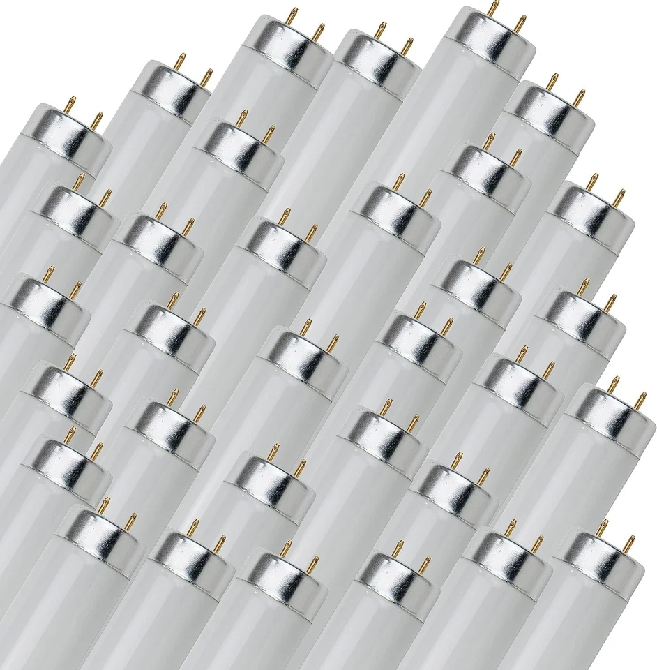 30Pack T12 Linear Fluorescent Tube Light Bulb, 30W, 6500K, 1750LM, E26 G13 - Image 1 of 1
