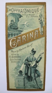 Opera Comique Theatre, Carina, Antique Programme 1888. - Picture 1 of 3