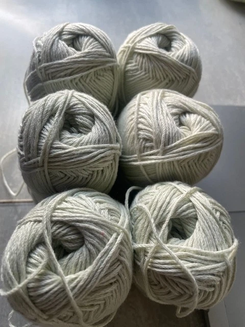 NEW LOT of 6 Rowan PURELIFE 131 yards 4ply 100 % organic cottonMINTY GREEN Italy - Image 1 of 4
