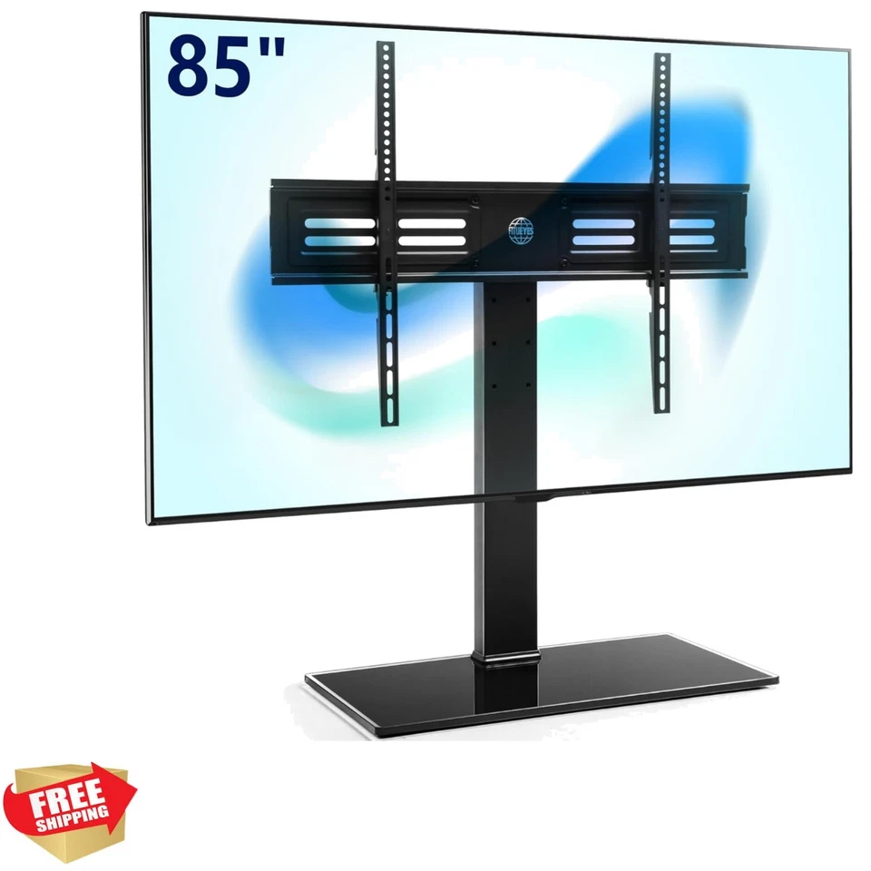 Fitueyes Universal TV Stand With Swivel Mount Height Adjustable for 60inch to 80 Inch TV Ftt107003gb