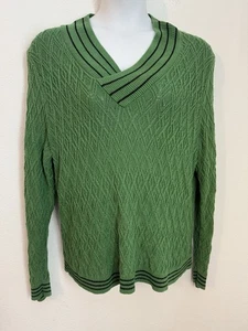 Cabi Women's Sweater Pullover Lucky Day Kelly Green Ivy League  Size L  EUC - Picture 1 of 7