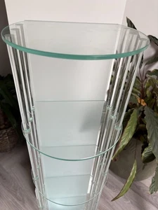 John Lewis Solid Glass DVD Storage Unit - Picture 1 of 2