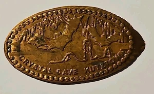 Fledermaus in Höhle Kristallhöhle Kutztown, PA Souvenir länglicher gepresster Pfennig - Bild 1 von 2