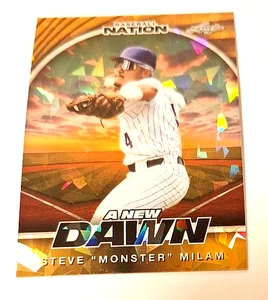 2025 Baseball Nation A New Dawn Gold Crystal #93 Steve "Monster" Milam XRc #1/1 - Picture 1 of 3