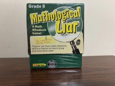Mathological Liar: A Math Whodunit Game Grade 5 HomeSchool "New Factory-Sealed" - Image 1 of 4