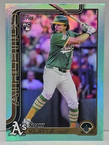 2025 Topps Update #US201 Nick Kurtz Aqua Rainbow Foil SP Rookie Athletics - Bild 1 von 2