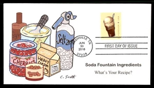 Mayfairstamps US FDC 2016 Float Soda Fountain Ingredients First Day Cover aau_03 - Picture 1 of 2