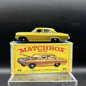 VINTAGE 1966 MATCHBOX LESNEY No. 36 OPEL DIPLOMAT IN ORIGINAL BOX - Picture 1 of 9