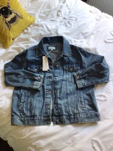M & S Per Una Classic Denim Jacket Size 14 - Picture 1 of 5