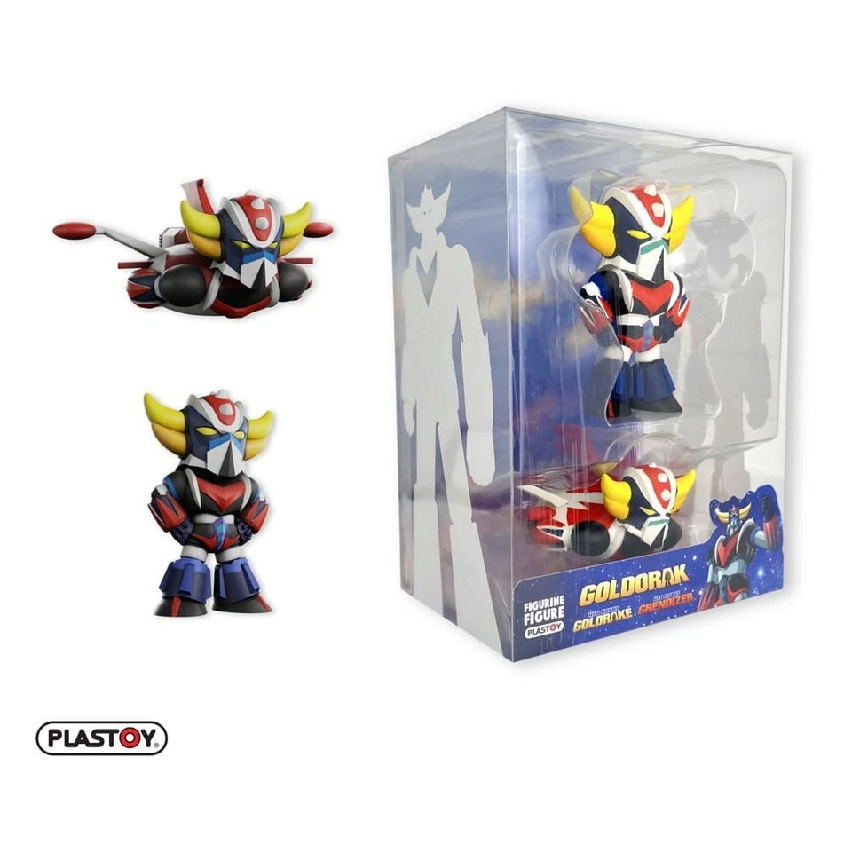 Goldrake Spazer & Grendizer Ufo Robot Standing Set 2 Figure 6/5 Cm PLASTOY - Photo 1/1