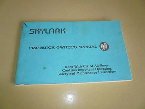 1980 Buick Owner's Manual Skylark - Glove Box - Picture 1 of 1
