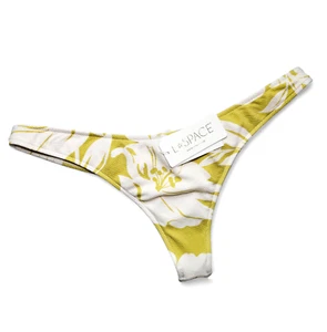 NWT L*SPACE Rlyee Havana Blooms Itsy Thong Bottom Citrus Women's XL MSRP $88 - Picture 1 of 11
