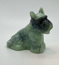 DUKE the SCOTTIE DOG-Key Lime & Dark Green SLAG Glass-Boyd Scottish Terrier 2” T