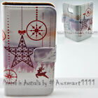 For Lg Series Mobile Phone - Red Christmas Theme Print Wallet Phone Case Cover